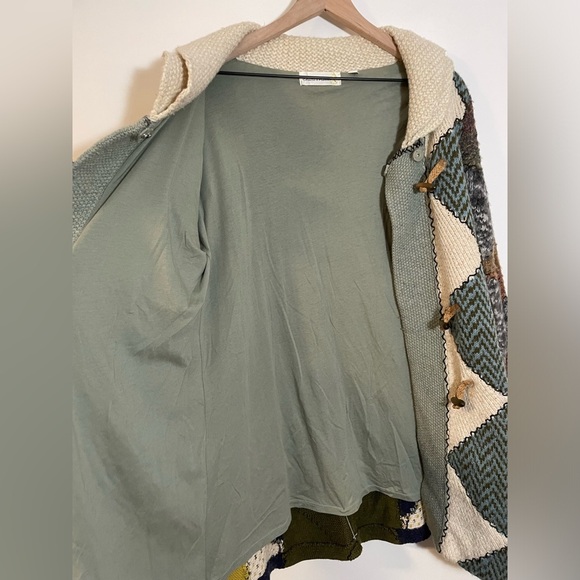 Anthropologie Charlie & Robin Harlequin Patchwork Knit Sweater Chunky Boho RARE - Picture 8 of 16